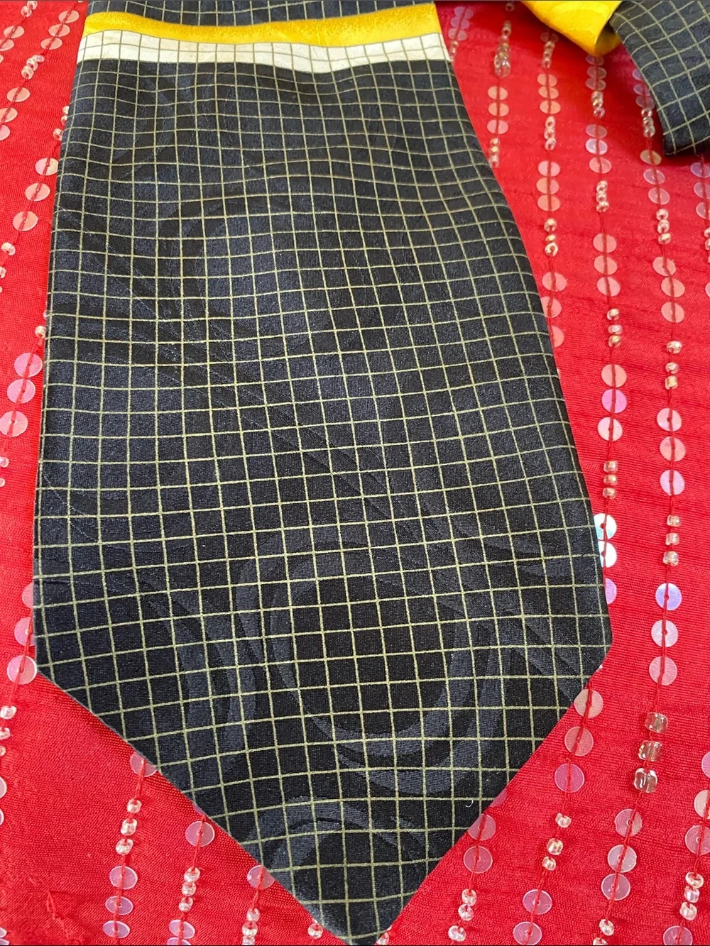💯 Silk Hand Made In Italy 🇮🇹 Stunning Versace Style Print Luxurious Tie